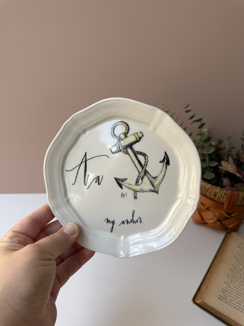 Anthropologie Linea Carta Dessert Canape Plates by Diva Pyari A Anchor